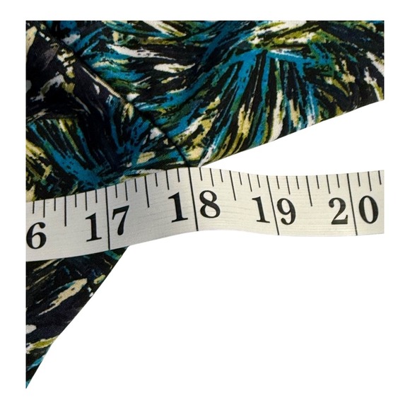 Laundry by Design Dress Size 6 Green‎ Blue Abstract Print Long Sleeve Career - Picture 6 of 6